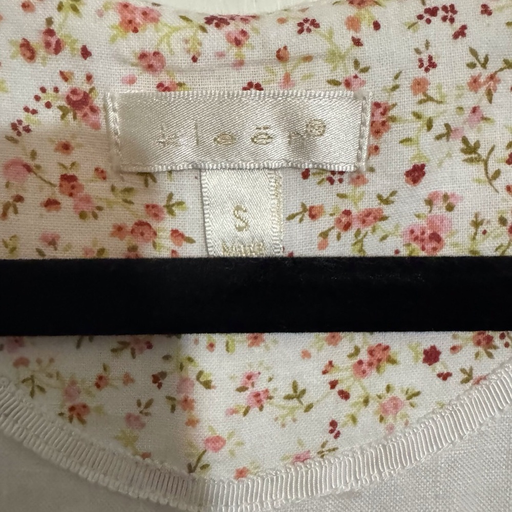❌❌❌Kleen Size Small White Linen Lagenlook V-Neck Button Up Sleeveless Blouse Top - Picture 6 of 6